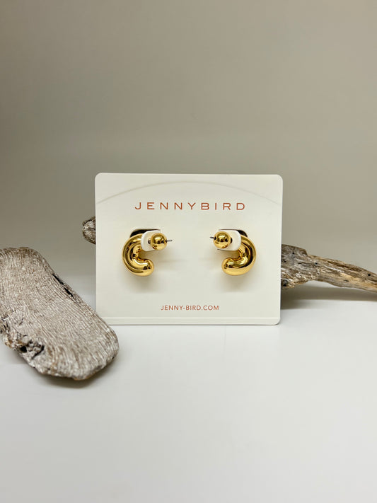 Boucles d'oreille Cushion Hoops dessinées à Toronto. Jenny Bird JB3291-HPG