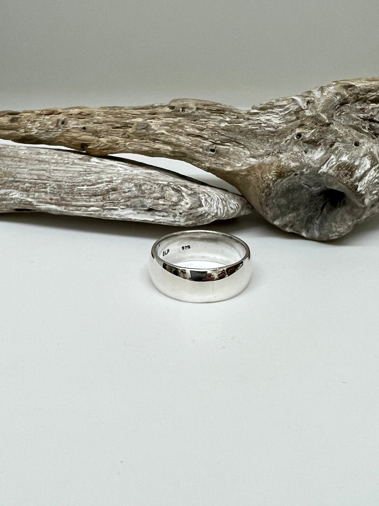 Jonc Uni en Argent 925 Fait main Artisans Thaïlande Uni ring r1345