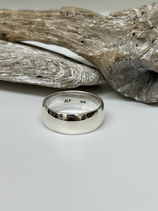 Jonc Uni en Argent 925 Fait main Artisans Thaïlande Uni ring r1345