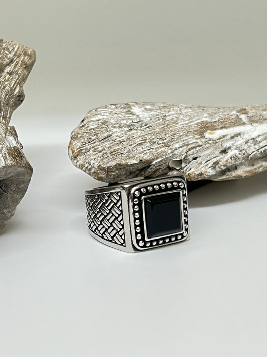 Bague en Acier inoxydable, dessinée par Arz Steel Montréal AS-R121 Arz Steel