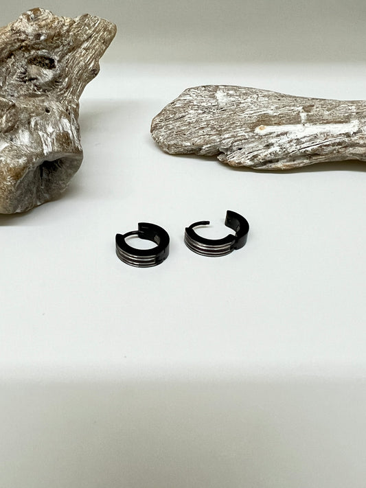 Boucles d'oreilles en Acier inoxydable, dessinée par Arz Steel Montréal SSE180