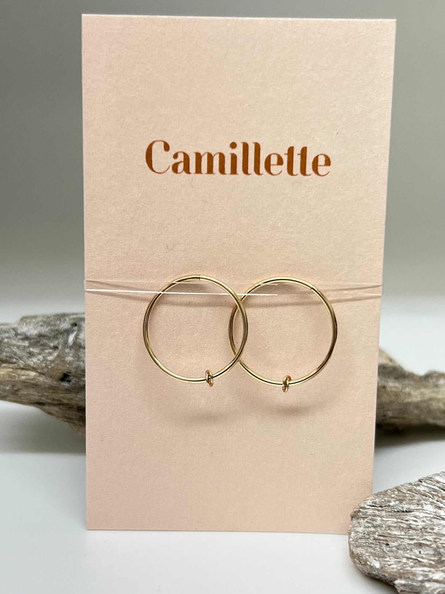 Sleepers Hoops 10 carats gold Anneaux dormeuses Camillette Montréal