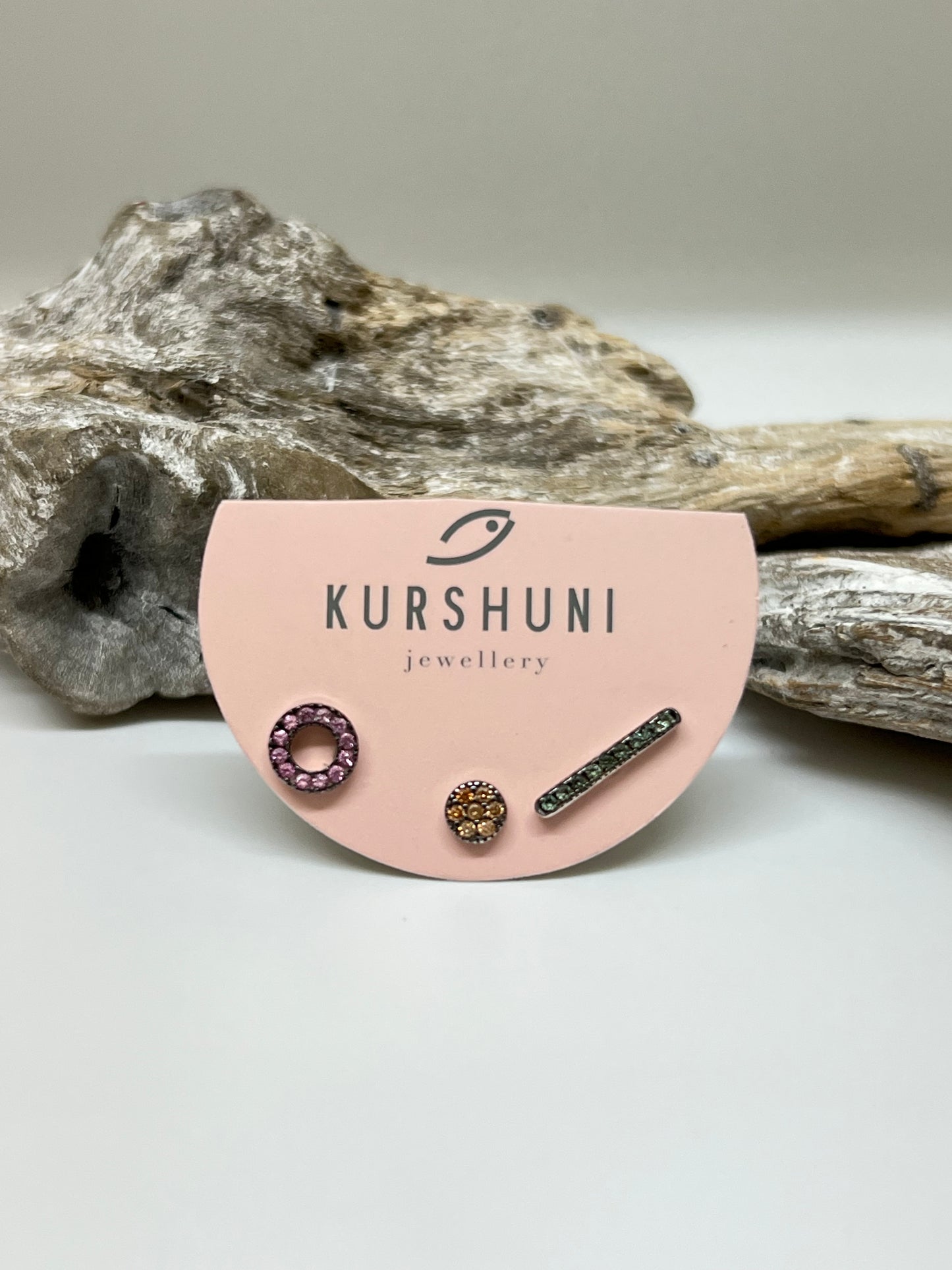 Ensemble trio boucles d'oreilles en argent sterling Kurshuni RNKX207-3Y