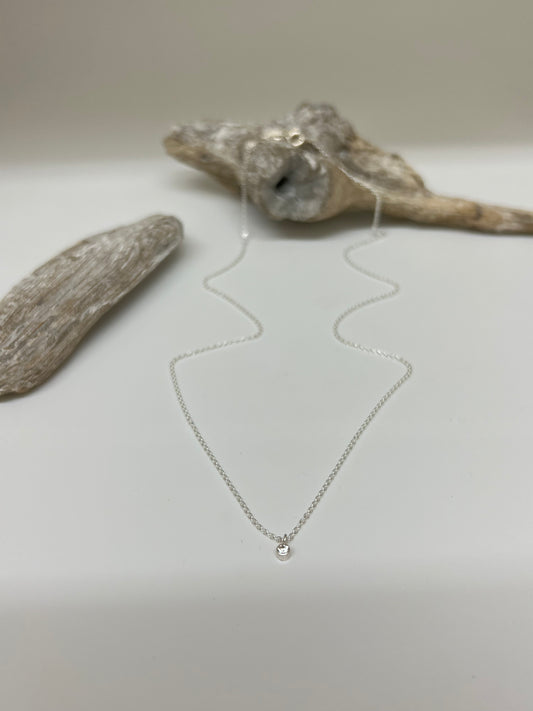 Collier Micro Zircon Argent 925 fait au Canada Hilary Druxman 37n3.1