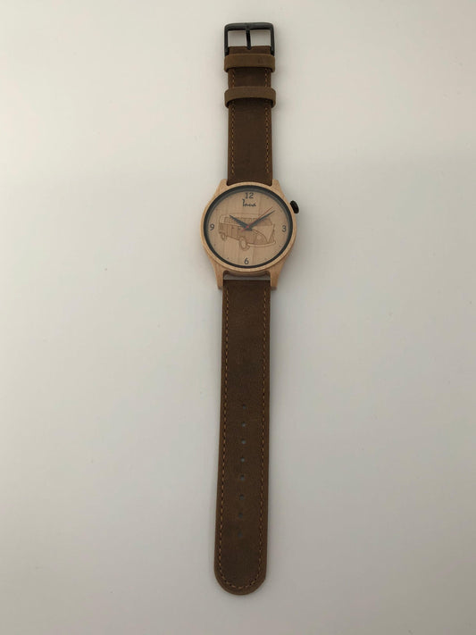 Montre Happy Ride en Bois Dessinée au Québec Inua