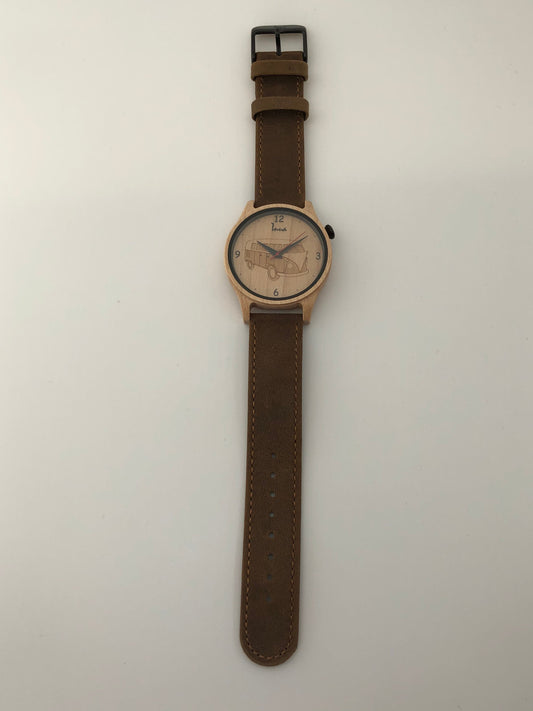 Montre Happy Ride en Bois Dessinée au Québec Inua