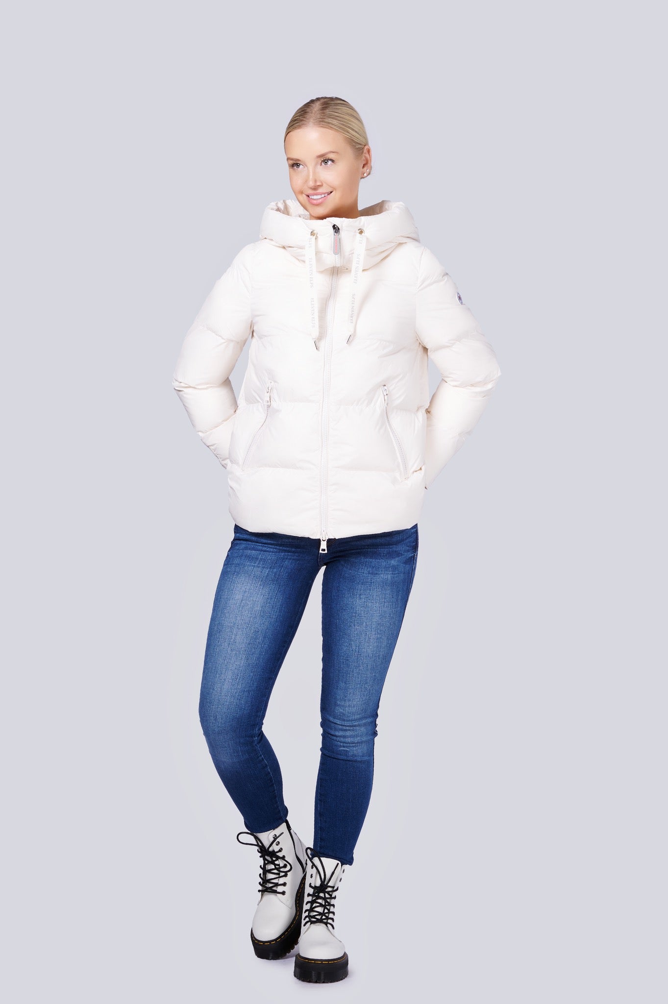 Manteau Ivy vegan Eleven Elfs design Italien Ivy white Eleven Elfs Ivy
