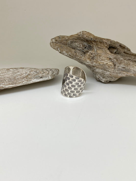 Bague Slouche Argent 925 Dessiné par Artisans Thaïlande Souche