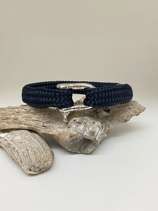 Bracelet Gorgeous Georges, Navy - Silver Amsterdam, Pig&Hen