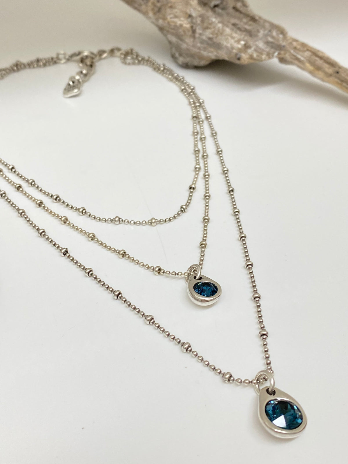 Collier Colgante triple midi Artisans d'Espagne col1722azu Uno de 50