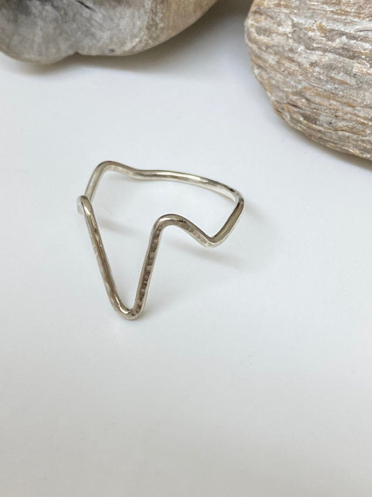 Bague Battements de coeur Argent 925 Fait en Outaouais W Jewellery