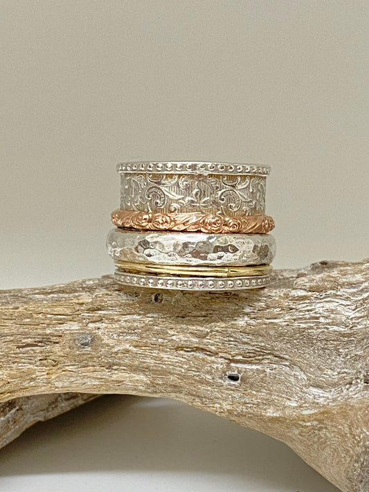 Bague Namaste Arg Meditation ring Toronto Namaste MR258