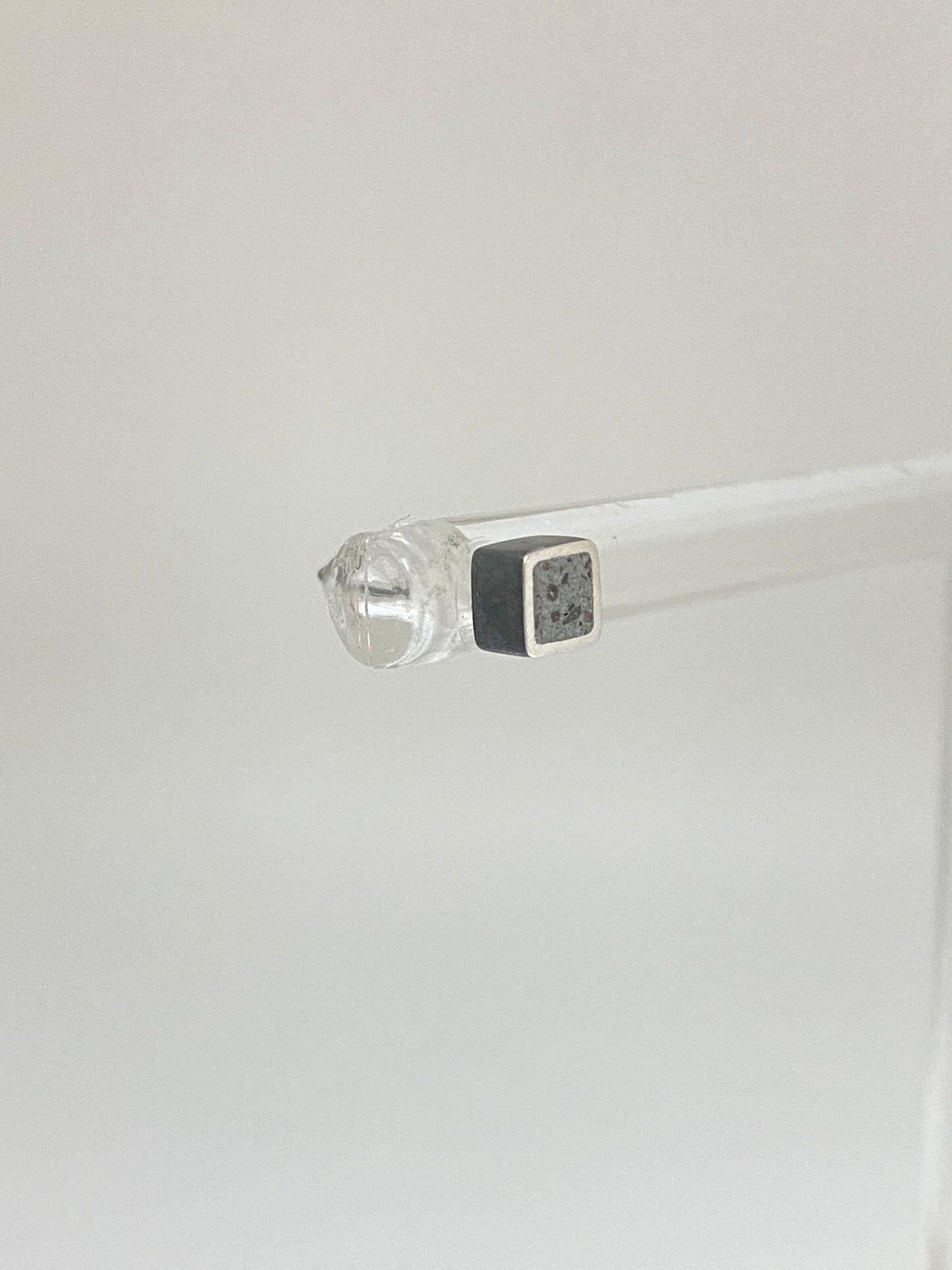 Boucles d'oreille Argent 925-Béton-Pierres Fait à Montréal pr040a