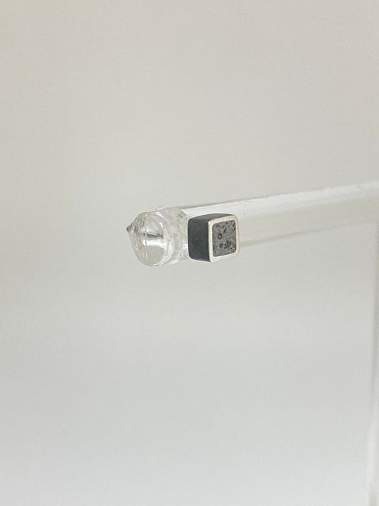 Boucles d'oreille Argent 925-Béton-Pierres Fait à Montréal pr040a