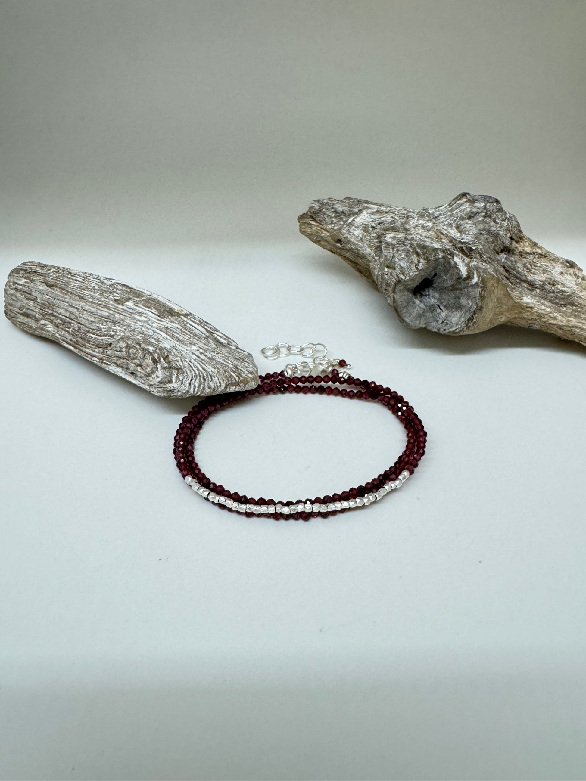 Bracelet Collier Multi 3 Grenat et Argent S. Bucci Atelier créatif Bracelet Collier Multi 3