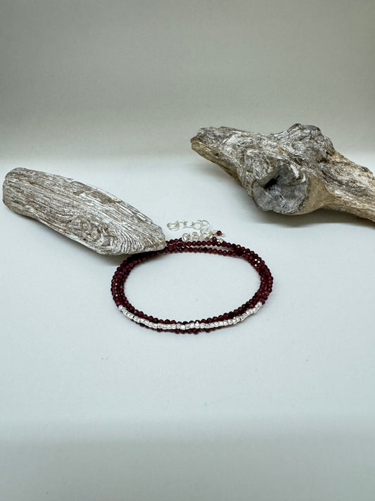 Bracelet Collier Multi 3 Grenat et Argent S. Bucci Atelier créatif Bracelet Collier Multi 3