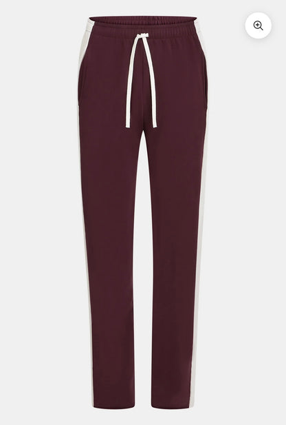 PANTALON À RAYURES (W25F1706) NOIR - ÉCRU