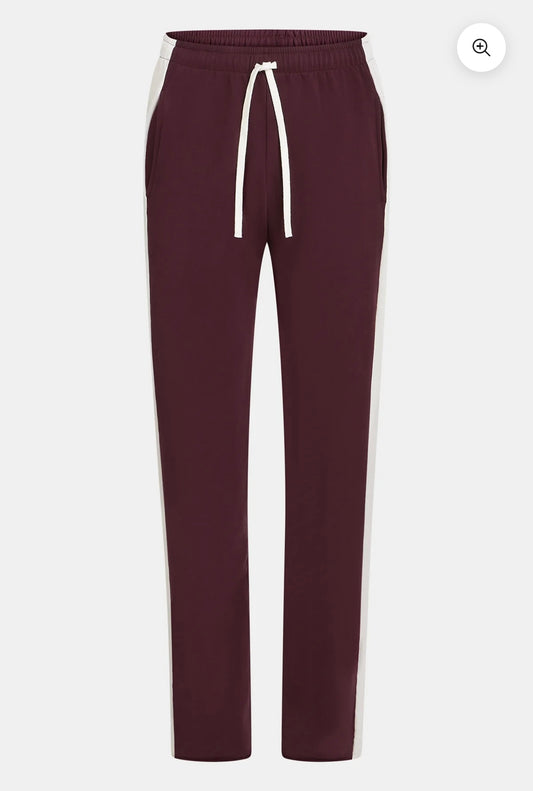 PANTALON À RAYURES (W25F1706) NOIR - ÉCRU