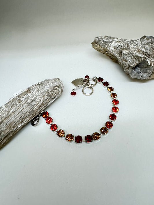 Bracelet cristaux Mariana en laiton plaqué argent 925 rhodium avec Cristal de Swarovski B-4430-5008