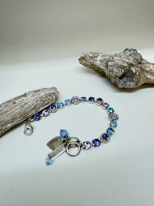 Bracelet cristaux Mariana en laiton plaqué argent 925 rhodium avec Cristal de Swarovski B-4504-1516