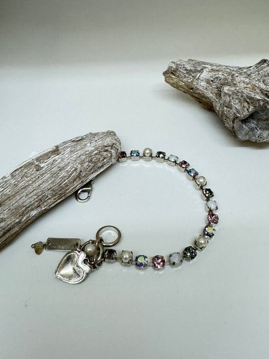 Bracelet cristaux Mariana en laiton plaqué argent 925 rhodium avec Cristal de Swarovski B-4044-3911