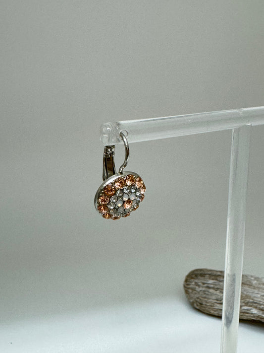 Boucles d'oreilles rosé plaqué argent rhodiomé avec Cristal de Swarovski Mariana e-1141-1160