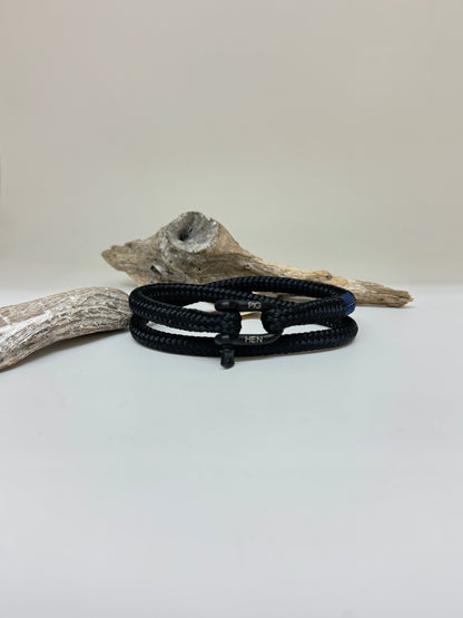 Bracelet Salty Steve Black-Black Fait à Amsterdam Pig&Hen Salty Steve