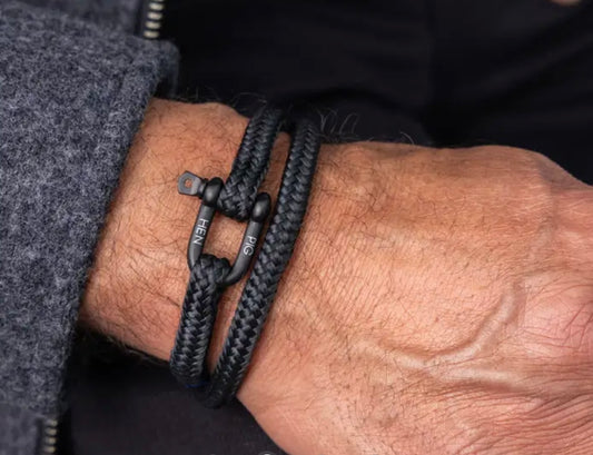 Bracelet Salty Steve Black-Black Fait à Amsterdam Pig&Hen Salty Steve