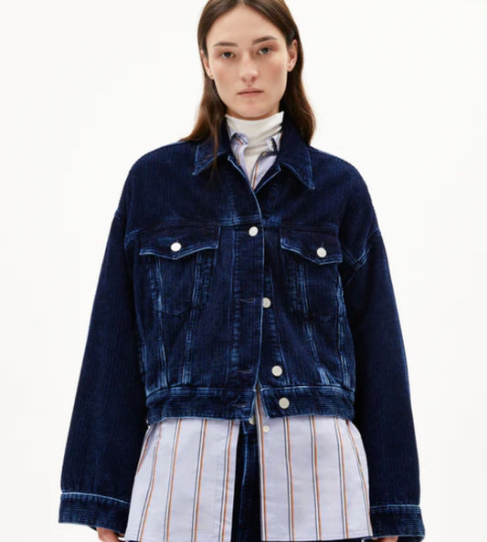 PAASITHE INDIGO CORD Veste en jean en coton bio Armed Angel PAASITHE INDIGO CORD