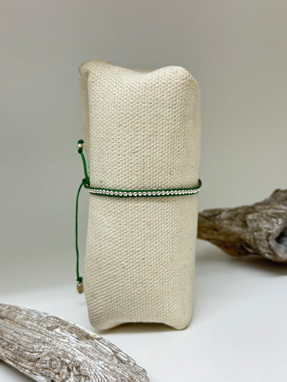 Bracelet Row vert Artisanal Perle Japonaise Miyuki Mishky Fait en Colombie Bracelet Row vert