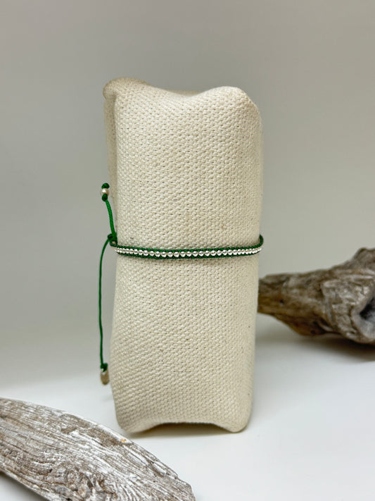 Bracelet Row vert Artisanal Perle Japonaise Miyuki Mishky Fait en Colombie Bracelet Row vert