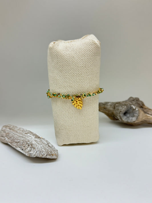 Bracelet Flow vert Artisanal Perle Japonaise Miyuki Mishky Fait en Colombie Flow vert