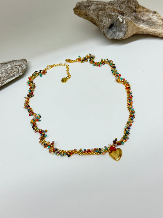 Collier Artisanal Flow Art Perle Japonaise Miyuki Fait en Colombie