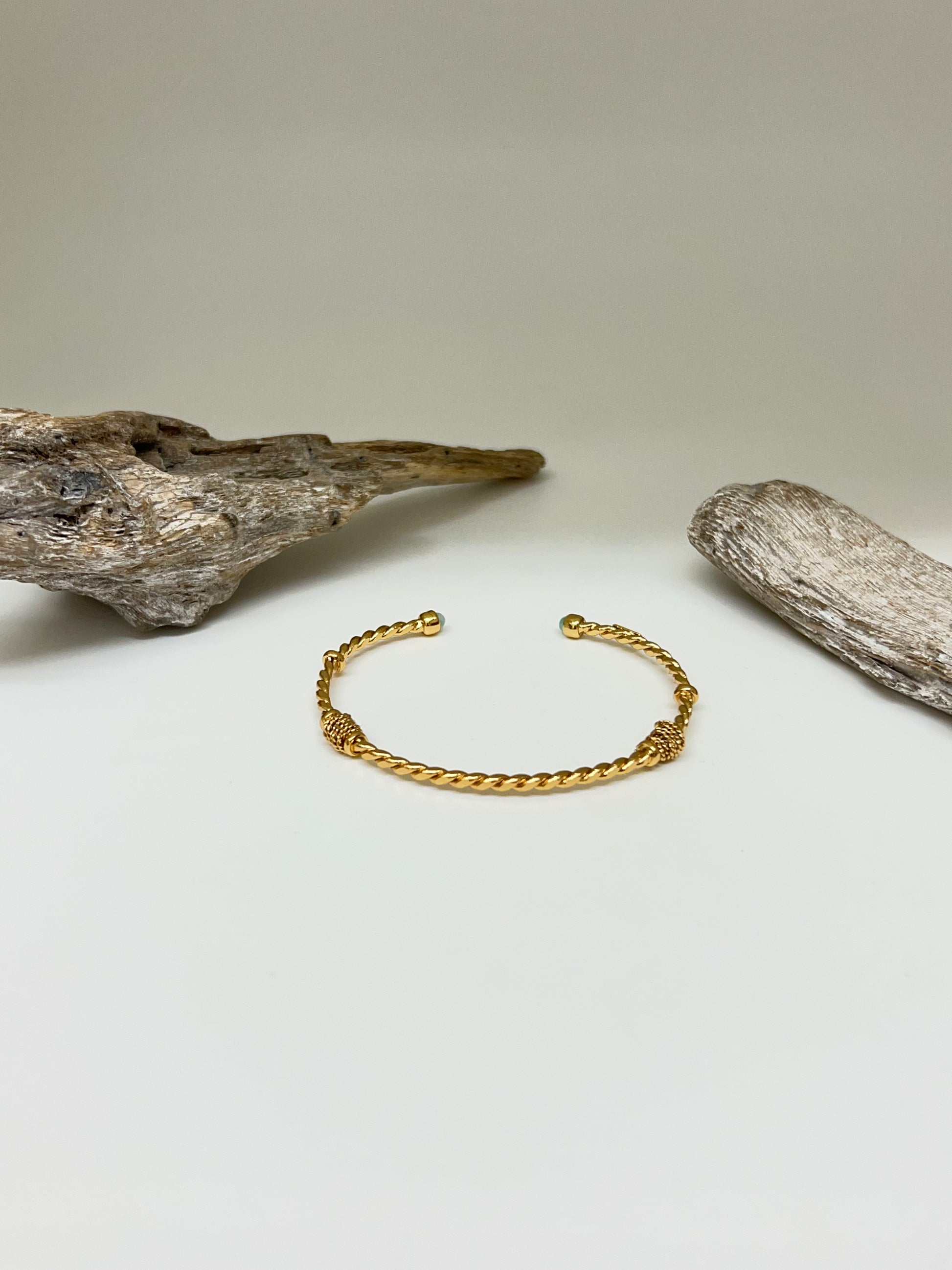Bracelet Jonc Torsade Fabriqué à la main à Marseille en France Gas bijoux Jonc Torsade 