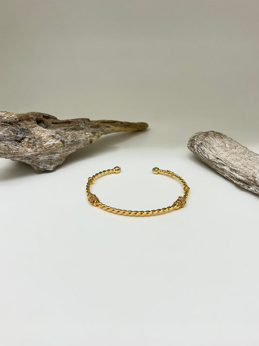 Bracelet Jonc Torsade Fabriqué à la main à Marseille en France Gas bijoux Jonc Torsade 