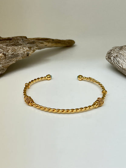 Bracelet Jonc Torsade Fabriqué à la main à Marseille en France Gas bijoux Jonc Torsade 