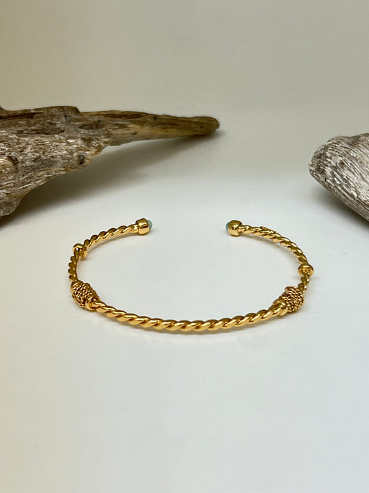 Bracelet Jonc Torsade Fabriqué à la main à Marseille en France Gas bijoux Jonc Torsade 