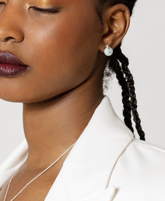 Selene, boucles d'oreilles avec Amazonite  Fait main à Montréal Véronique Roy
