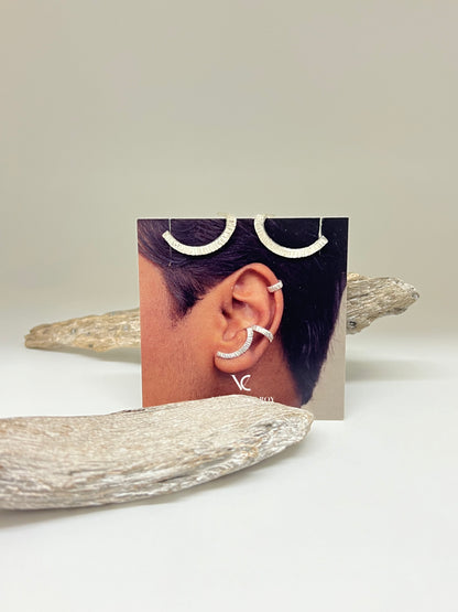 Étonnante - Boucles d’oreilles montantes en argent 925 Fait main à Montréal Véronique Roy Étonnante