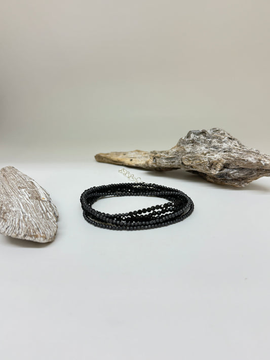 Bracelet Multi 7 Obsidienne Hématite et argent S. Bucci Atelier créatif Bracelet Multi 7