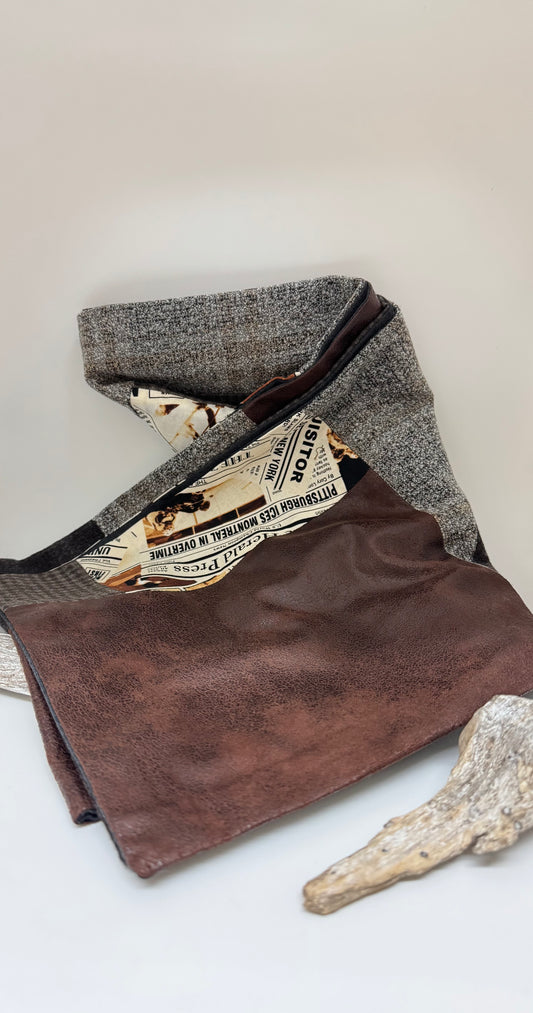 Foulard patchwork géométrique - Cognac Print Swell Fellow Foulard patchwork