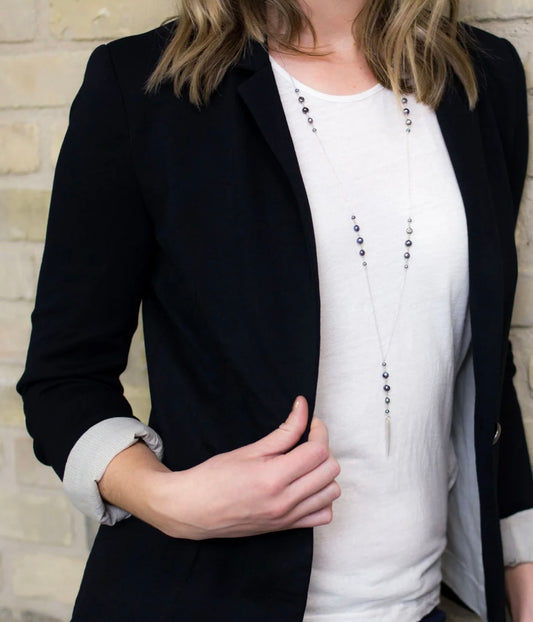 Collier en argent sterling et perles d'eau douce fait au Canada Hilary Druxman 62N4.1