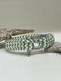 <p>Bracelet Gorgeous Georges, Cream Atlas Green Silver Amsterdam, Pig&amp;Hen Gorgeous George</p> <p>&nbsp;</p>