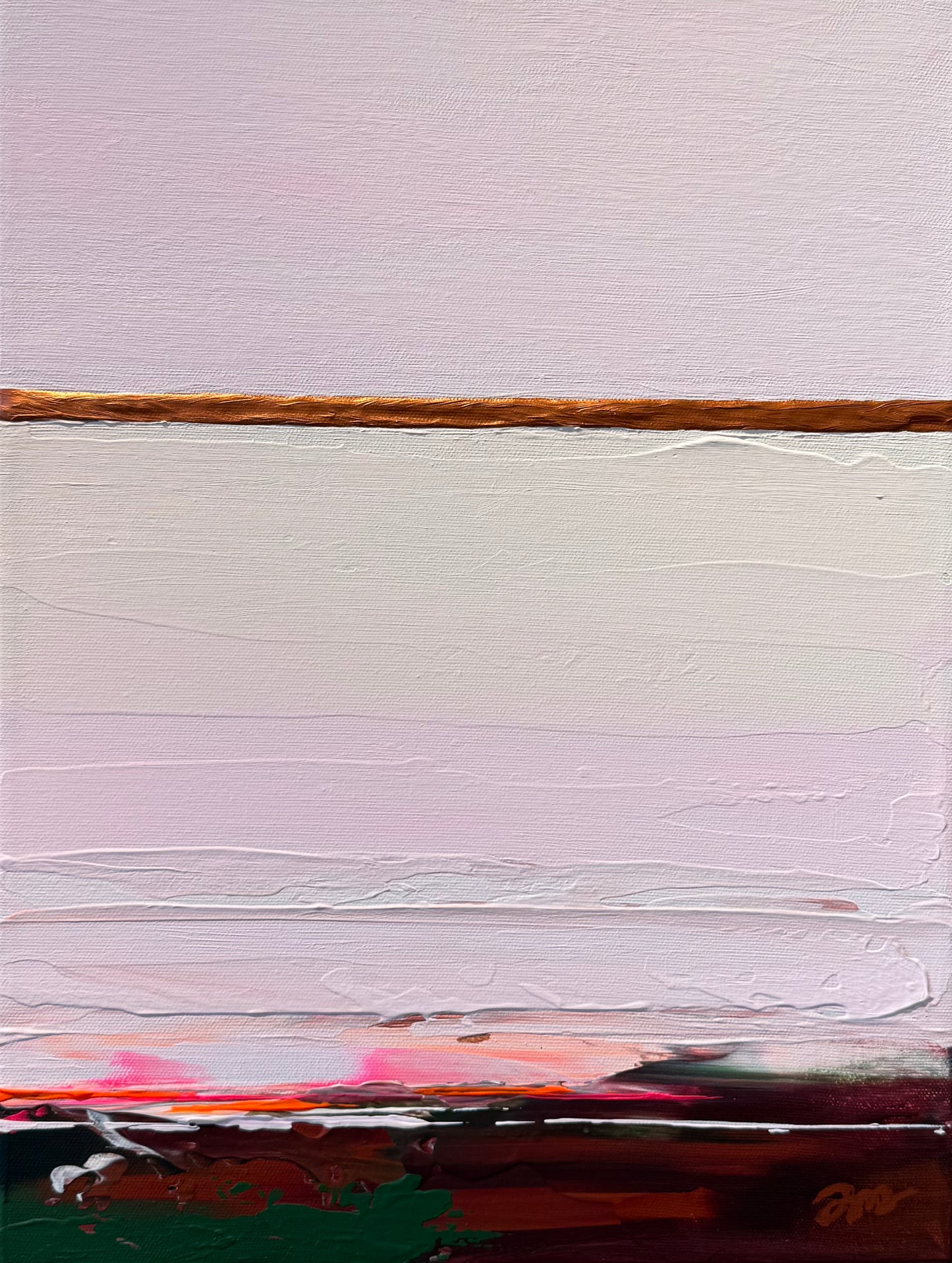  FLEUVE SYMPHONIQUE II Isabelle Murray Acrylique sur toile 12 x 16 pouces FLEUVE SYMPHONIQUE II