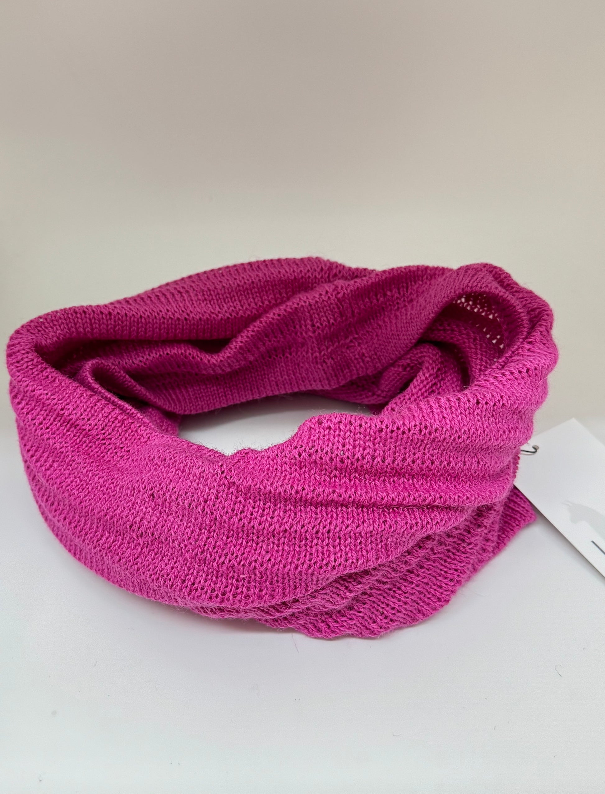 Foulard tube Pisa Fushia Fait main à Dunham La fibre et moi Foulard tube Pisa
