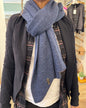 Foulard Cape Luzia Denim Fait main à Dunham La fibre et moi Foulard Luzia