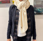 Foulard Cape Luzia Crème Fait main à Dunham La fibre et moi Foulard Luzia