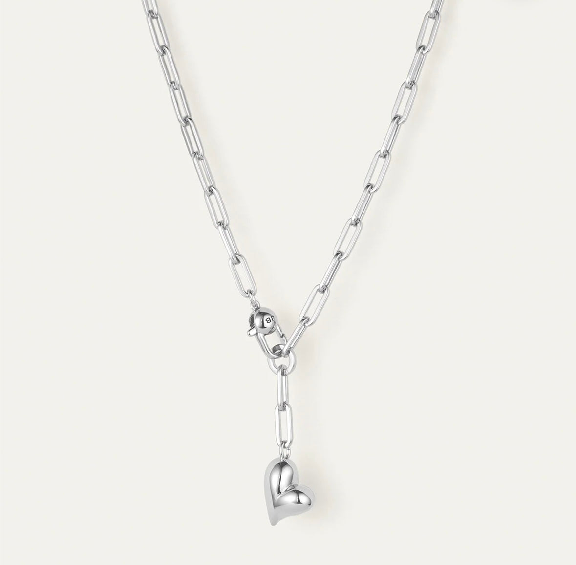 Collier cœur gonflé argent Dessiné par Jenny Bird Ontario Jenny Bird JB1356-HPS