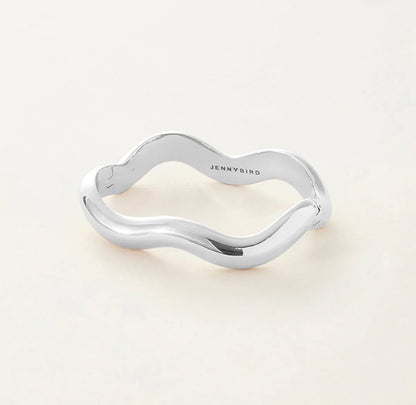 Ola bangle argent Dessiné par une Artiste Ontarienne Jenny Bird JB2154-RH-W