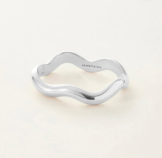 Ola bangle argent Dessiné par une Artiste Ontarienne Jenny Bird JB2154-RH-W